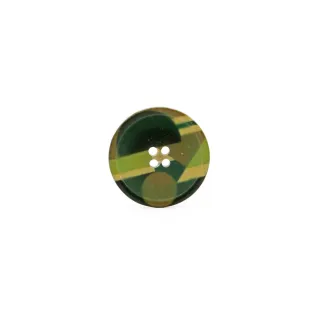 Geometric Mondrian Button Green