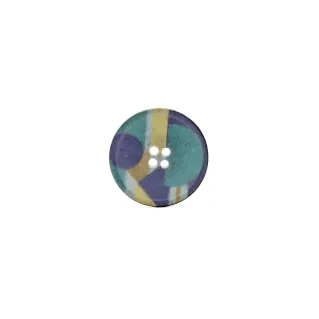 Botón Mondrian geométrico Azzurro