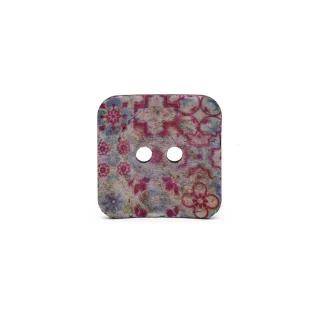 Bouton Klimt en noix de coco naturel Porpora