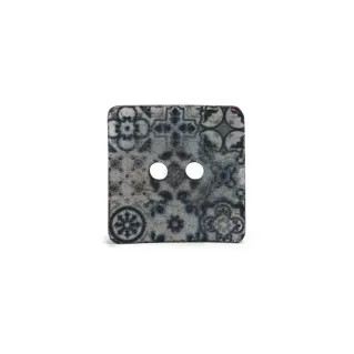 Bouton Klimt en noix de coco naturel Noir