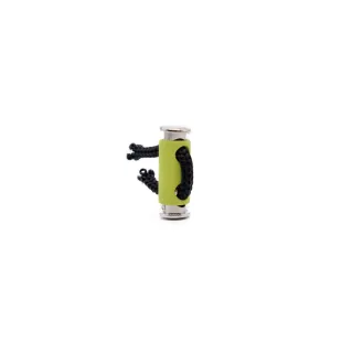 Fermanodo de goma con resorte y acabados en plata 25x8mm Lime