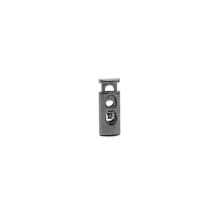 Metal end cord stopper with spring closure 25x10mm Canna di fucile