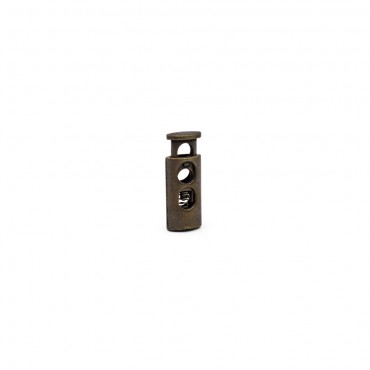 Fermanodo finecorda in metallo con chiusura a molla 25x10mm Bronzo