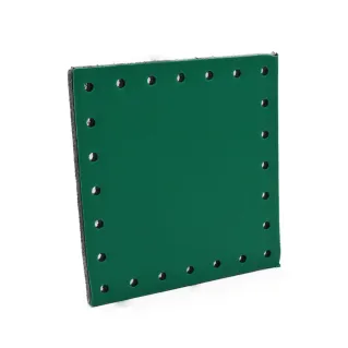 Loseta de ecopiel 7x7cm para bolsas y patchwork hecho en Italia Verde