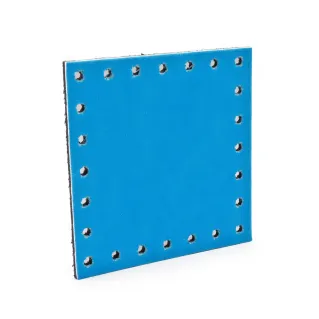 Loseta de ecopiel 7x7cm para bolsas y patchwork hecho en Italia Turchese