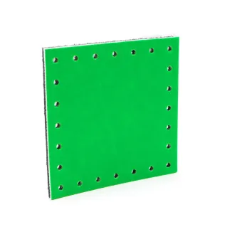 Carrelage en simili cuir 7x7cm pour sacs et patchwork made in Italy Fluo verde