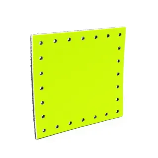Carrelage en simili cuir 7x7cm pour sacs et patchwork made in Italy Fluo giallo
