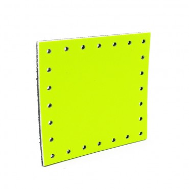 Cuadrado Ecopiel 7x7 Tessiland para aplicaciones de ganchillo Fluo Amarillo