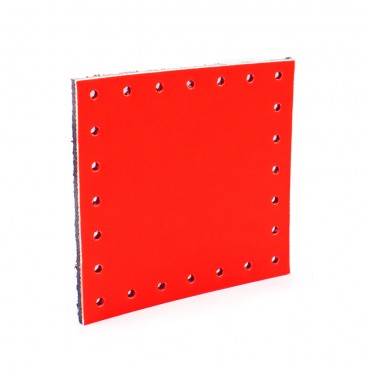 Cuadrado Ecopiel 7x7 Tessiland para aplicaciones de ganchillo Fluo Naranja