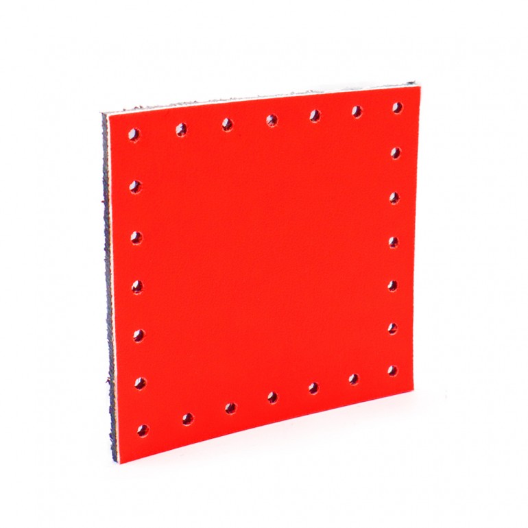 Cuadrado Ecopiel 7x7 Tessiland para aplicaciones de ganchillo Fluo Naranja