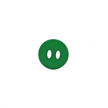 Bottone Smile in poliestere colorato con fori ovali Verde