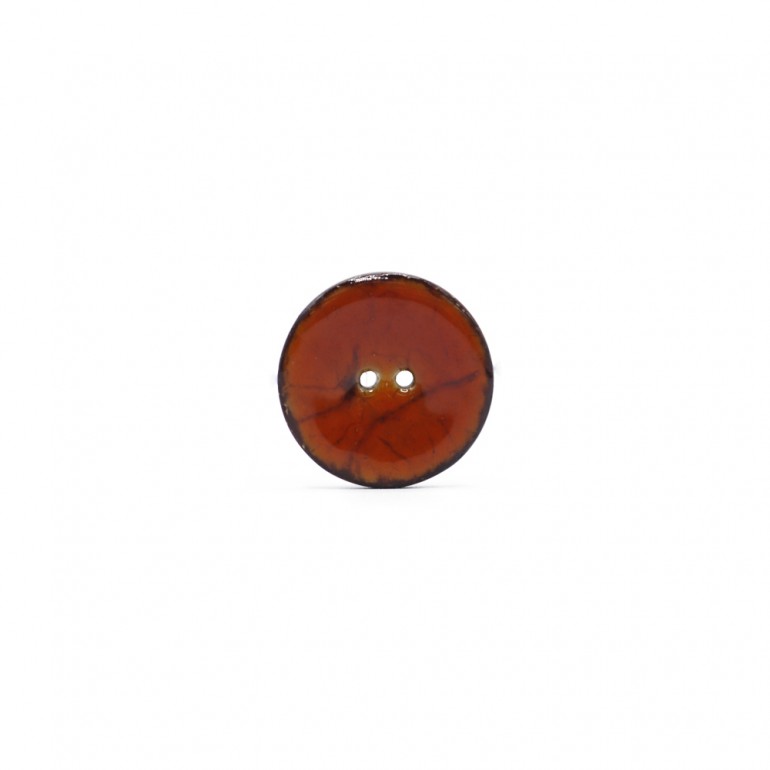 Bouton Coco Laqué Orange 23mm | Tessiland