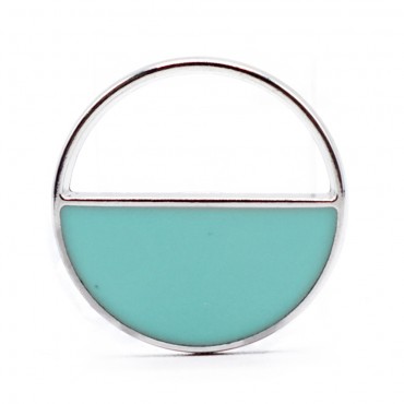 Bottone Half in metallo argento