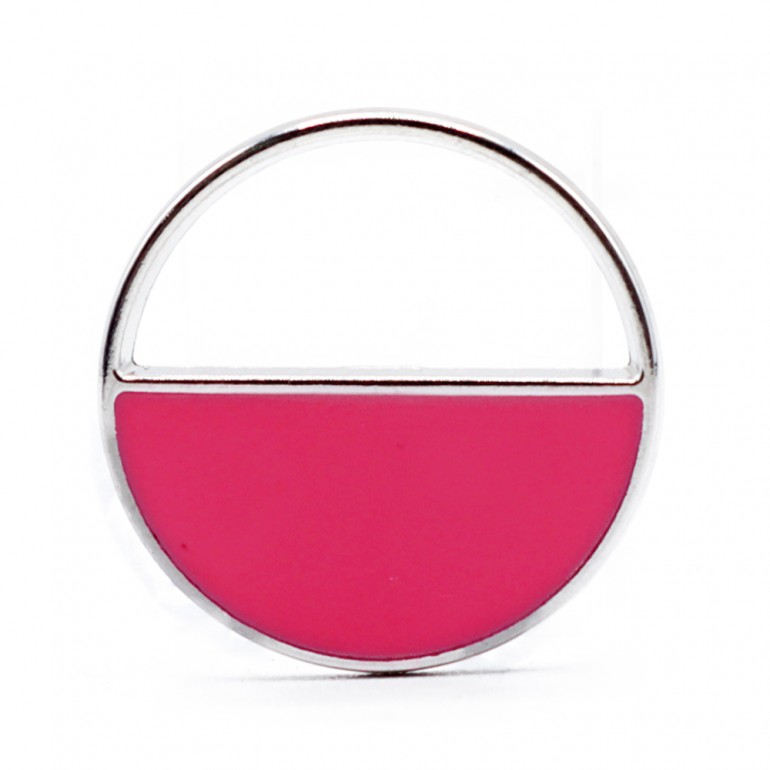 Bouton Half Fuchsia 25mm | Tessiland