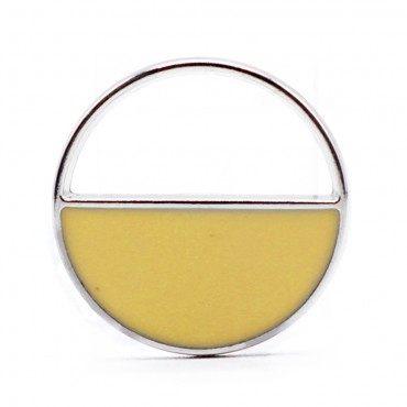 Bottone Half in metallo argento Giallo