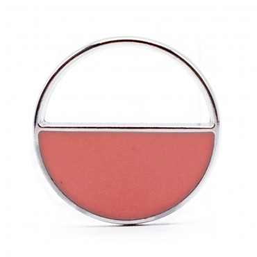 Bottone Half in metallo argento Rosa