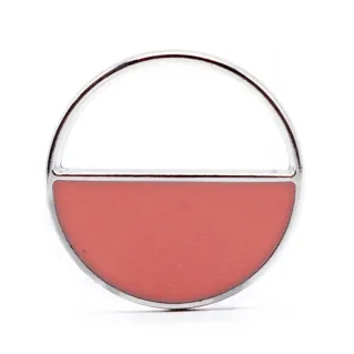Half Button in Silver Metal Pink