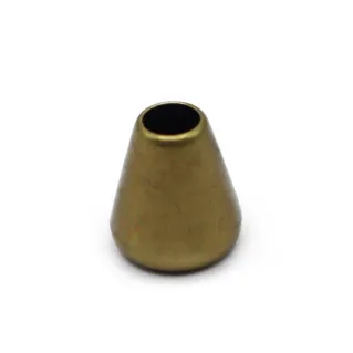 Smooth Metal Stopper 12x12mm 1pc Ottone