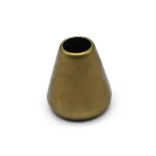 Smooth Metal Cord End 15x14mm 1pc Ottone