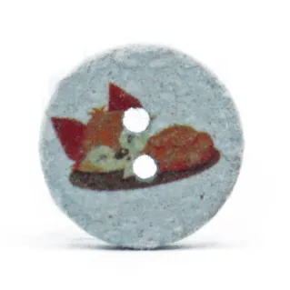 Bouton Recyclé Fox Azzurro