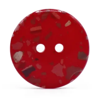 Mosaic Resin Button Red
