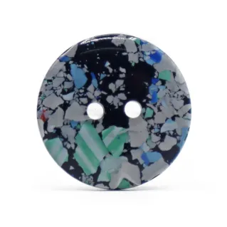 Mosaic Resin Button Black