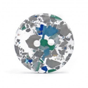 Bottone Mosaico in resina Chiaro