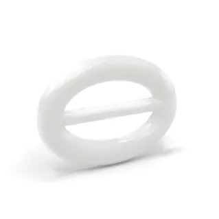 Nylon No Clip Buckle for Belts and Bags White