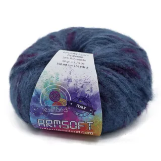 Armsoft baby alpaca y lana estampada hilo soplado ovillo 50g Colibrì
