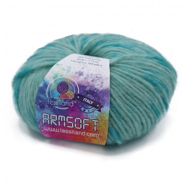 Armsoft baby alpaca e lana stampata soffilo gomitolo 50g Pavone