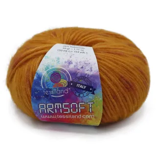 Armsoft baby alpaca and printed wool blown yarn ball 50g Foxy