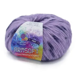 Armsoft baby alpaca and printed wool blown yarn ball 50g Anemone