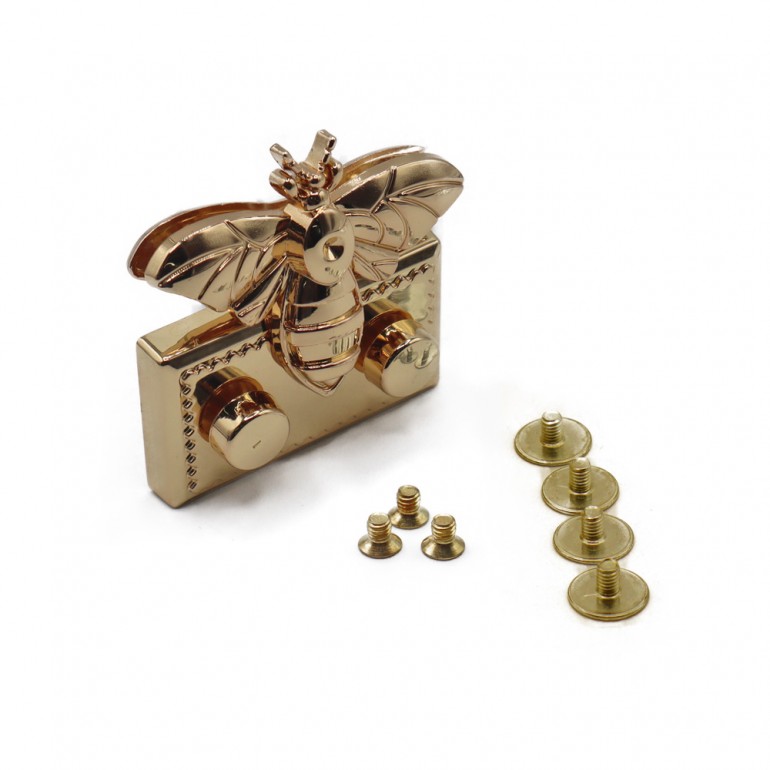 Chiusura a pulsante Bees oro