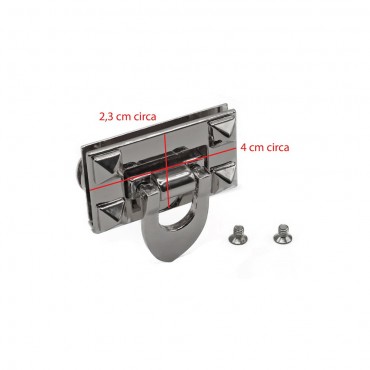 Chiusura per borsa a gancio Argento