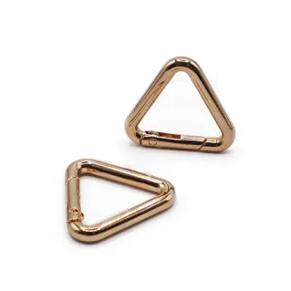 Triangle Snap Hooks for Chains, Handles, and Shoulder Straps 2pcs Oro