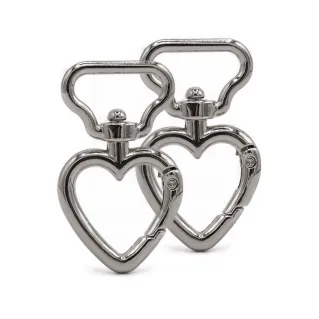Mousquetons en forme de pique pour porte-clés et accessoires 2 pièces Argento