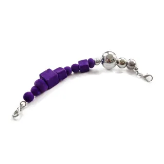 Asa Box Circle de metal y terciopelo con mosquetones para clutch Purple