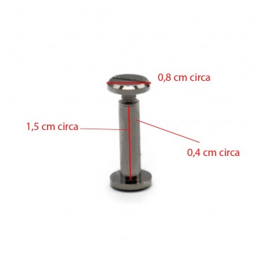 Viti per manici borsa 8x4x15 Argento 4pz
