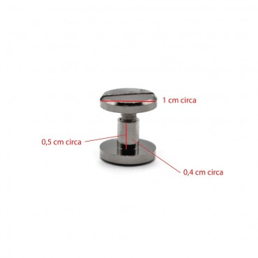 Viti per manici borsa 10x4x5 Argento 4pz