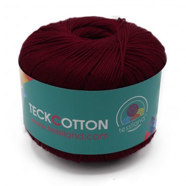 Teck Cotton acrilico top quality extrafine gomitolo 50g Bordeaux