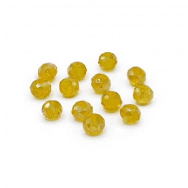 Perline cristallo prisma 8mm cucibili in resina per bijoux e accessori Miele