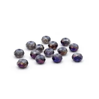 Cristales de 8 mm Prisma en resina para bisutería y accesorios Purplegrey