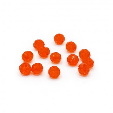 Perline cristallo prisma 8mm cucibili in resina per bijoux e accessori Orange