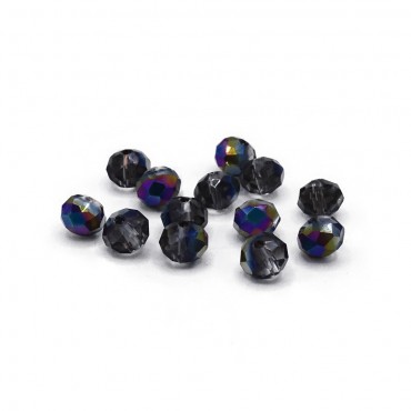 Perline cristallo prisma 8mm cucibili in resina per bijoux e accessori Glassrainbow