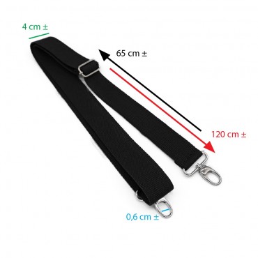 Tracolla Borsa Tessuto Simple Nero | Tessiland