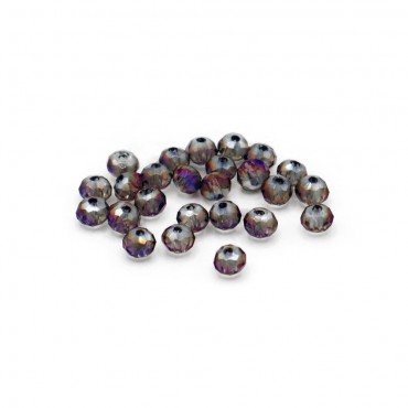 Perline cristallo prisma 3mm cucibili in resina per bijoux e accessori Purple grey