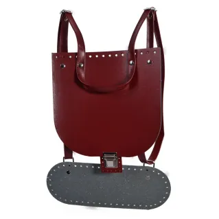Set Holly Bolly de ecopiel para mochila de crochet Bordeaux