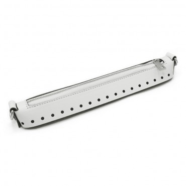 Chiusura Easy zip in ecopelle per borse made in Italy Bianco