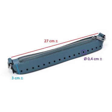 Chiusura Easy zip ecopelle 27cm Avio | Tessiland