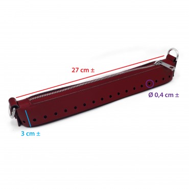 Easy zip faux leather closure 27cm Burgundy | Tessiland